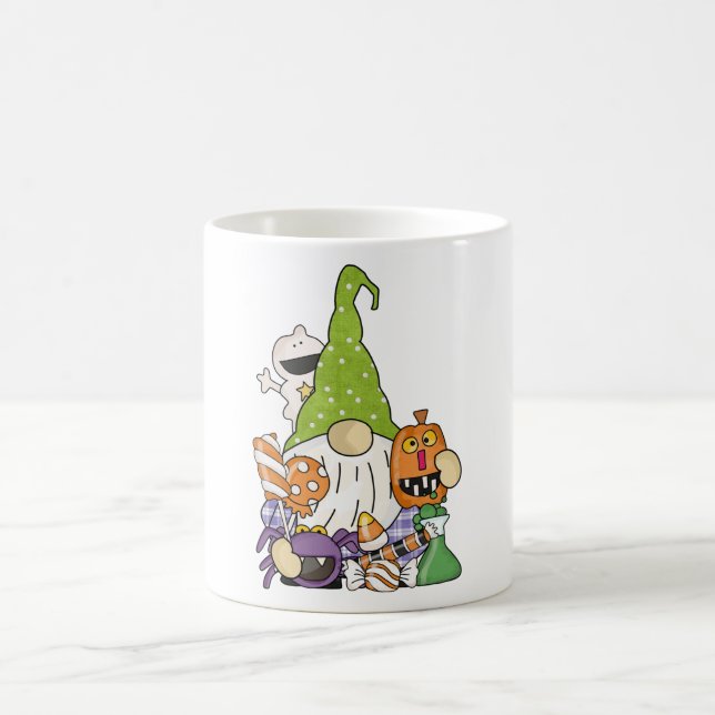 Taza De Café Ilustracion Personalizado Green Kawaii Halloween G (Centro)