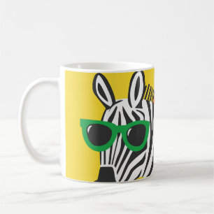 Taza De Café Ilustracion Personalizado Guay Zebra Giraffe