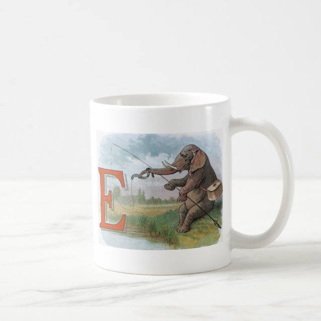 Taza De Café Ilustracion pesquero de Elephant (Derecha)