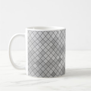 Taza De Café Ilustracion poligonal gris, que consiste en tria