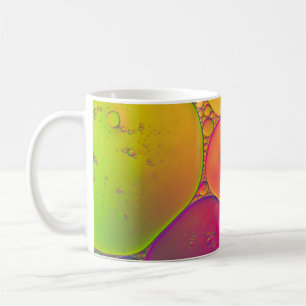 Taza De Café Ilustracion redondo verde y amarillo