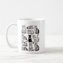 Ilustración retro de gato estética vintage años 90