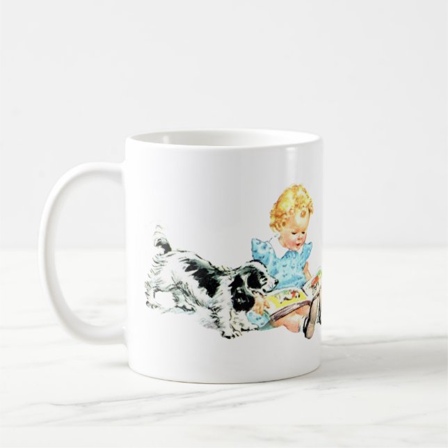 Taza De Café Ilustracion Sally y Spot de los años 1950 (Izquierda)