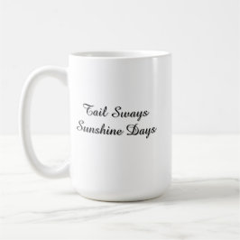 Taza De Café Ilustración simple de gato negro, gato kawaii lind