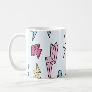 Taza De Café Ilustracion sin foco de truenos vintage