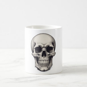Taza De Café Ilustracion Skull