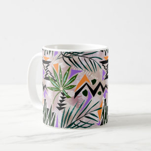 Taza De Café Ilustracion tropical brillante de Hawái,