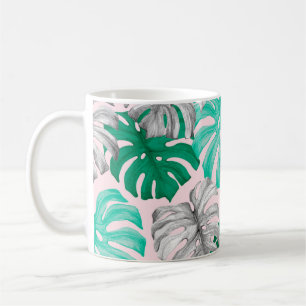 Taza De Café Ilustracion trópico dibujado a mano p