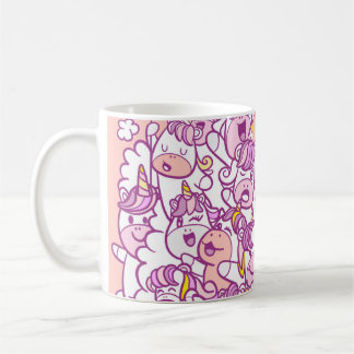 Taza De Café Ilustracion, unicornio y colección de ponis con