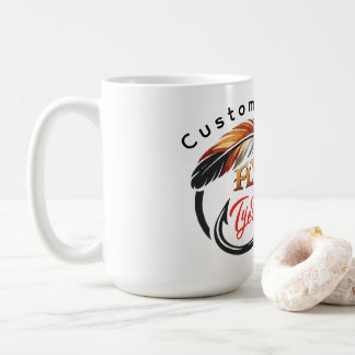 Taza De Café Ilustración vectorial de pluma y anzuelo para atad