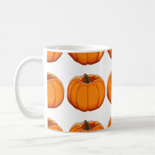 Taza De Café Ilustracion vibrante de calabaza amarilla.