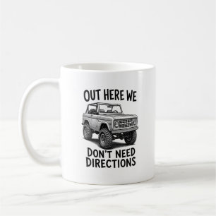 Taza De Café Ilustración Vintage Clásica de Bronco Off-Road