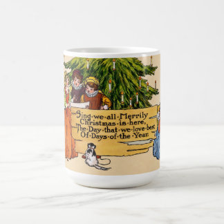 Taza De Café Ilustración vintage victoriana de villancistas