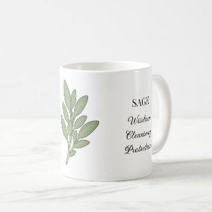 Taza De Café Ilustración y usos de la hierba de salvia