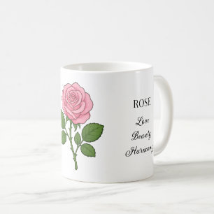 Taza De Café Ilustración y usos de la rosa