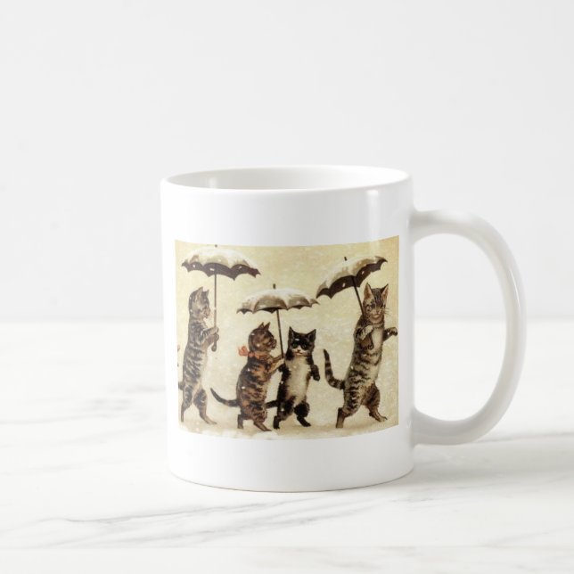Taza De Café Ilustraciones del gato del desfile del gato del (Derecha)