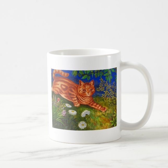 Taza De Café Ilustraciones del gato del jardín de Louis Wain (Derecha)
