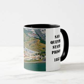 Taza de café ilustrada de la prisión de San