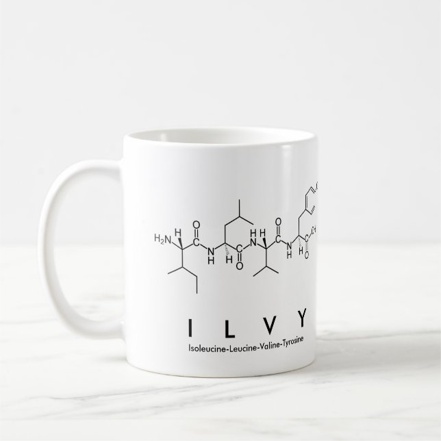 Taza De Café Ilvy peptide name mug (Izquierda)
