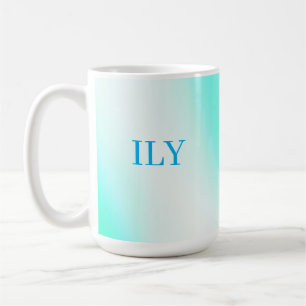 Taza De Café ILY Aqua Personalizable Mug