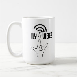 Taza De Café ILY Vibes - Diseño ASL