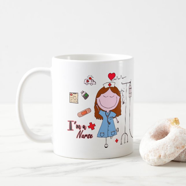 Taza De Café I'm a Nurse (Con donut)