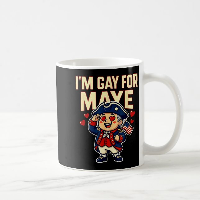 Taza De Café I'm Gay For Maye Funny Hearts  (Derecha)