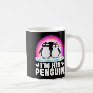 Taza De Café Im Her Pingüino Pareja Emparejamiento San Valentín