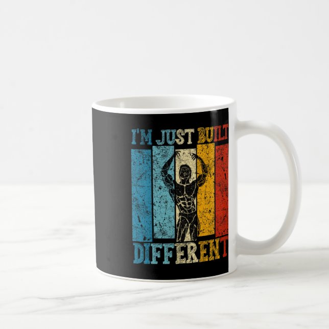 Taza De Café I'm Just Built Different - Fitness Bodybuilding Gy (Derecha)