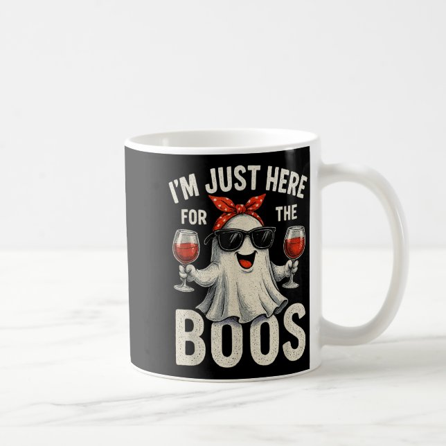 Taza De Café I'm Just Here For The Boos Halloween Women Ghost C (Derecha)
