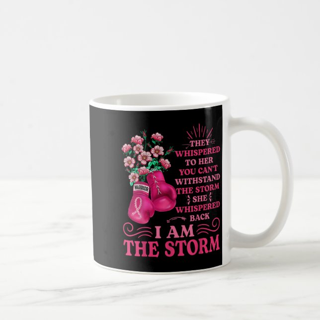 Taza De Café Im La Tormenta Guerrera De Boxeo Cinta Rosa Brea (Derecha)