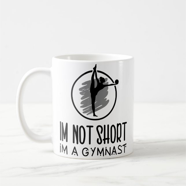 Taza De Café Im Not Short Im A Gymnast Cheerleading (Izquierda)