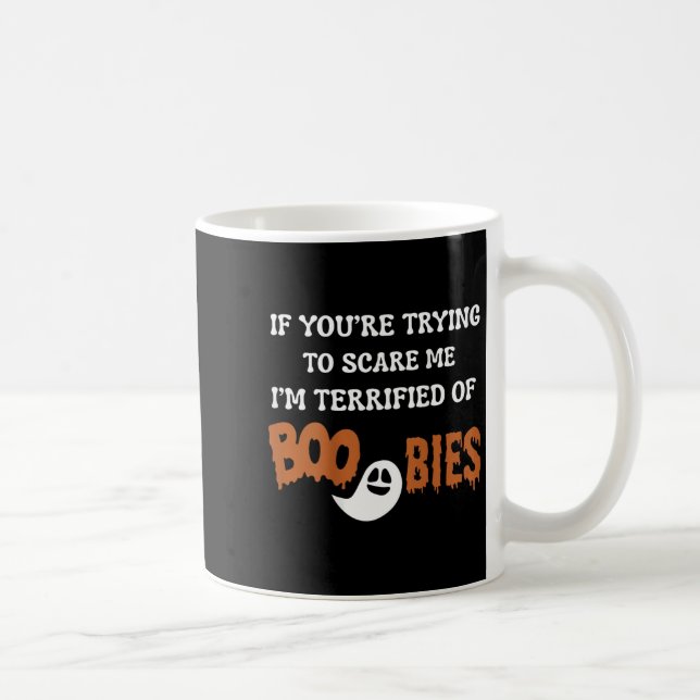 Taza De Café I'm Terrified Of Ies, Halloween Funny I'm Ed  (Derecha)