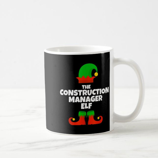 Taza De Café I'm The Construction Manager Elf Family Pajama Chr (Derecha)