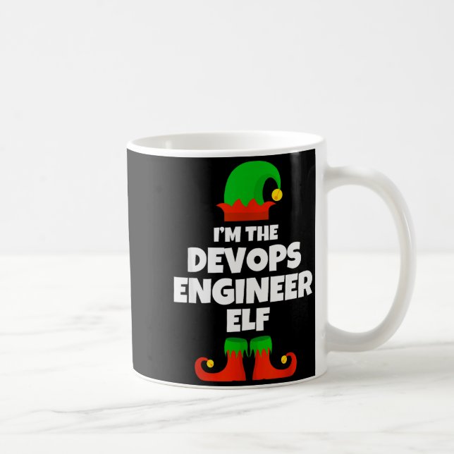 Taza De Café I'm The Devops Engineer Elf Family Pajama Christma (Derecha)
