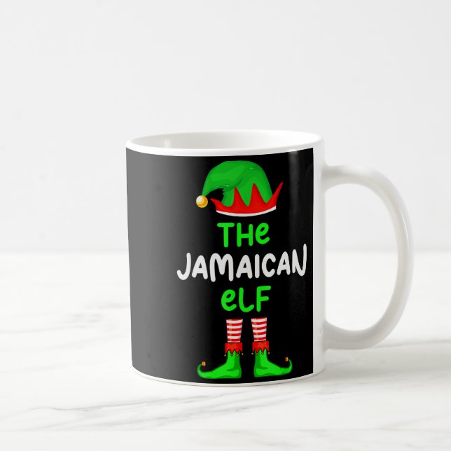 Taza De Café I'm The Jamaican Elf Jamaica Christmas Funny Pajam (Derecha)