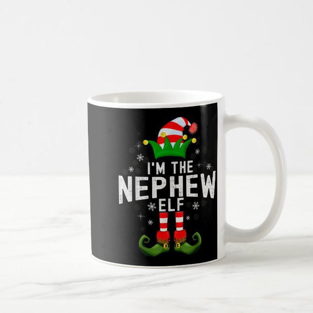 Taza De Café I'm The Nephew Elf Christmas Family Pjs Costume  (Derecha)