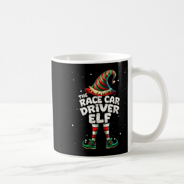Taza De Café I'm The Race Car Driver Elf Family Matching Group  (Derecha)