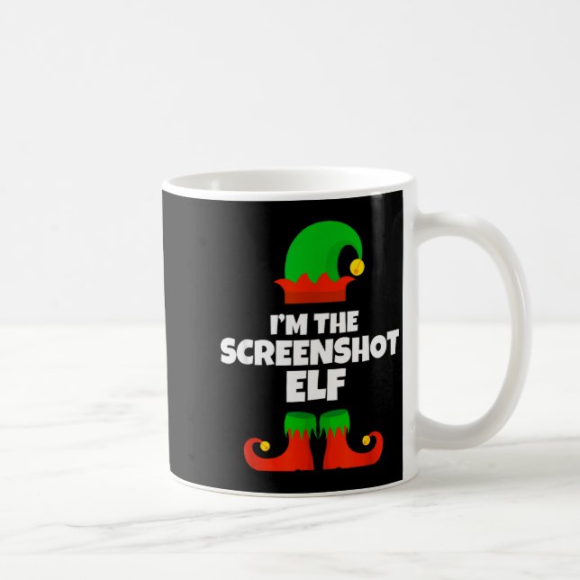 Taza De Café I'm The Screenshot Elf Family Pajama Christmas Fun (Derecha)