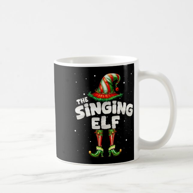 Taza De Café I'm The Singing Elf Family Matching Group Christma (Derecha)