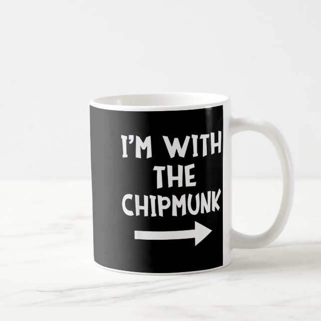 Taza De Café I'm With The Chipmunk Matching Couple Halloween Co (Derecha)