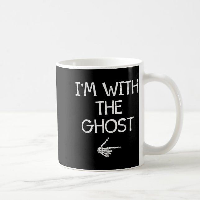 Taza De Café I'm With The Ghost Funny Halloween Costume Couples (Derecha)