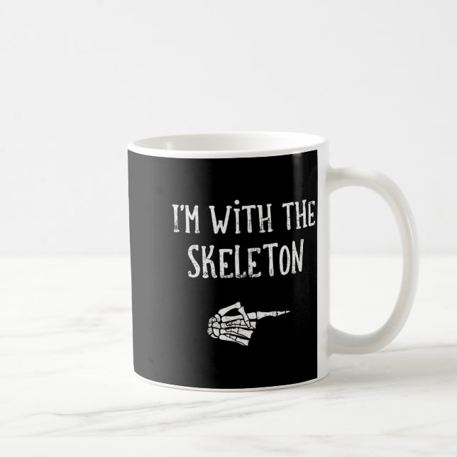 Taza De Café I'm With The Skeleton Matching Couple Costume Hall (Derecha)