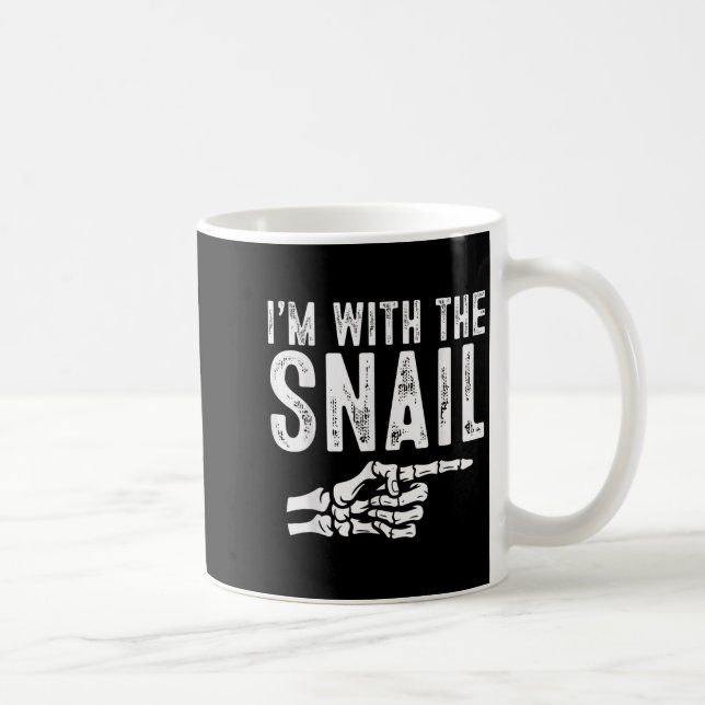 Taza De Café I'm With The Snail Easy Costume Halloween Couples  (Derecha)