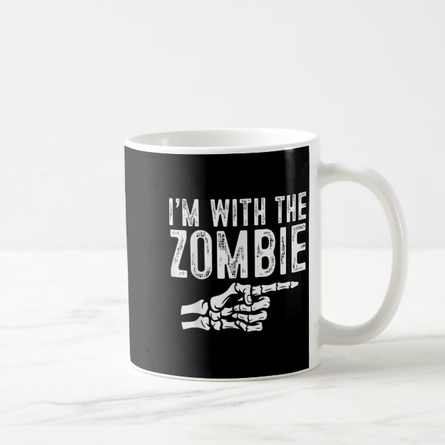 Taza De Café I'm With The Zombie Easy Costume Halloween Couples (Derecha)