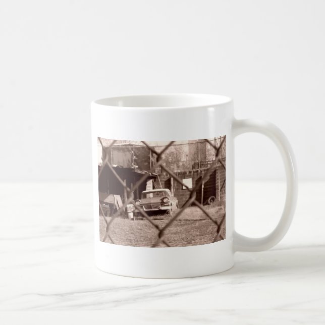 Taza De Café imagen antigua del coche del tono de la sepia (Derecha)