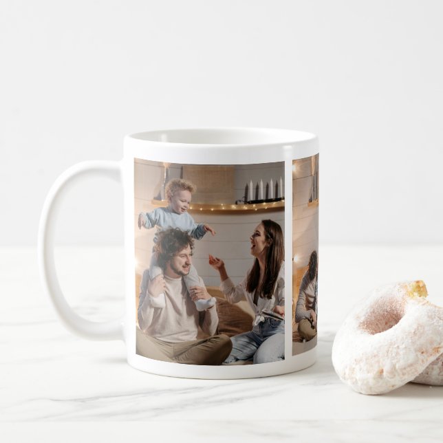 Taza De Café Imagen Collage Photo Mug (Con donut)