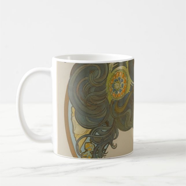 Taza De Café Imagen de Alphonse Mucha (1899) (Izquierda)