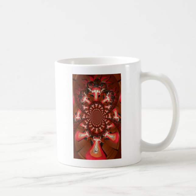 Taza De Café Imagen de arte de lengua Kaleidoscope Imprimir/Grá (Derecha)