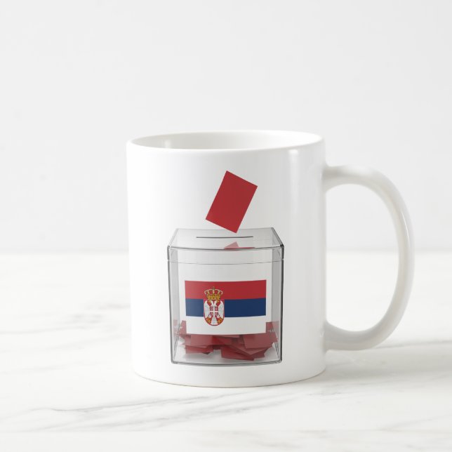 Taza De Café Imagen de concepto para las elecciones en Serbia (Derecha)